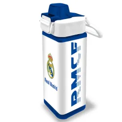 Bottiglia cannuccia quadrata Real Madrid Hala in plastica da 500 ml