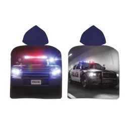 Poncho telo mare auto della polizia 50 * 100 cm