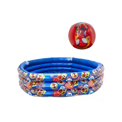 Set piscina e pallone da spiaggia per bambini Spiderman Spidey Friends a 3 anelli