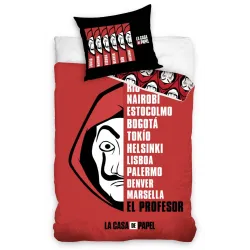 Set biancheria da letto Money Heist 140x200 cm, 70x90 cm