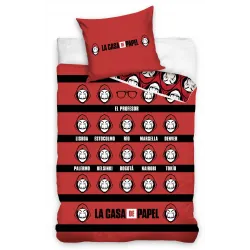 Set biancheria da letto Money Heist 140x200 cm, 70x90 cm