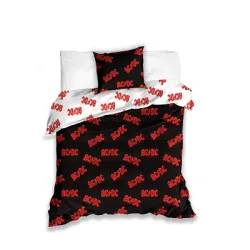 Set biancheria da letto in raso AC/DC 140x200 cm, 70x90 cm