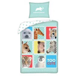 Set biancheria da letto Animal Planet Too Cute 140x200 cm, 70x90 cm