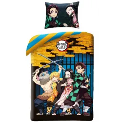 Set biancheria da letto Demon Slayer The Team 140x200 cm, 70x90 cm