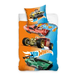 Set biancheria da letto Hot Wheels 140x200 cm, 70x90 cm