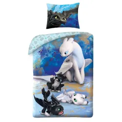 Set biancheria da letto How To Train Your Dragon Babies 140x200 cm, 70x90 cm