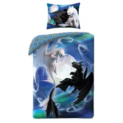 How To Train Your Dragon Set biancheria da letto Night and Light 140x200 cm, 70x90 cm