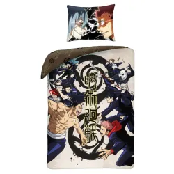 Copripiumino Jujutsu Kaisen Battle 140×200 cm, 65x65 cm microfibra