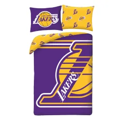 Set biancheria da letto Los Angeles Lakers Logo 140×200 cm, microfibra 70×90 cm