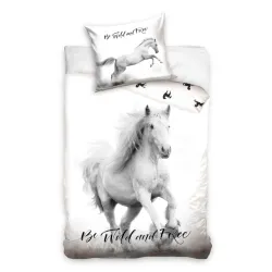 Copripiumino Horses Wild and Free 140x200 cm, 60x70 cm