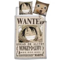 One Piece Wanted Poster bedding cover 140x200cm, 65x65 cm