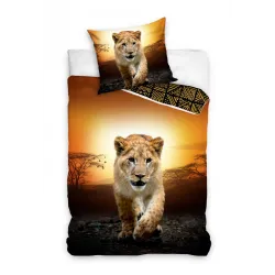 Set biancheria da letto Lion Sunrise 140x200 cm, 70x90 cm