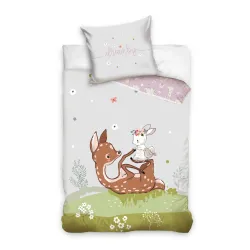 Set biancheria da letto per animali capriolo 140x200 cm, 70x90 cm