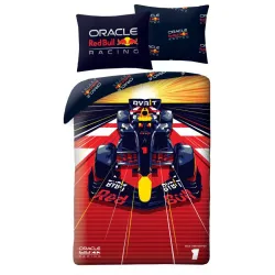 Set biancheria da letto Red Bull per auto da corsa 140x200 cm, 70x90 cm