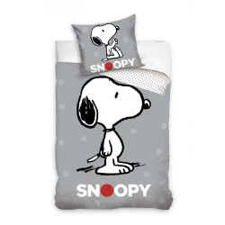 Set biancheria da letto Snoopy Grigio 140x200 cm, 70x90 cm