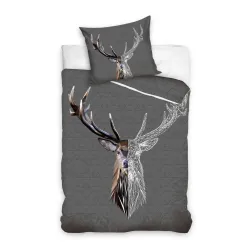 Set biancheria da letto Animali Cervi Cervi 140x200 cm, 70x90 cm