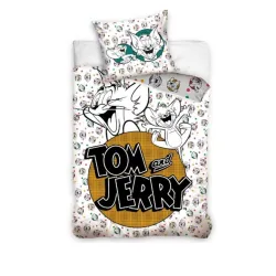 Set biancheria da letto Tom e Jerry Bianco 140x200 cm, 70x90 cm