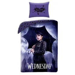 Set biancheria da letto Wednesday Rainy Day 140x200 cm, 70x90 cm