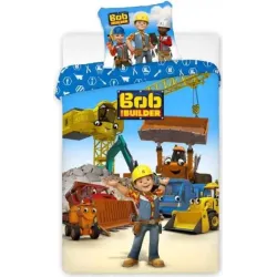 Set biancheria da letto per bambini Bob the Builder Machine Team 100x140 cm, 40x45 cm