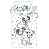 Set biancheria da letto per bambini Disney La Carica dei 101 Dalmati a pois blu 100x135 cm, 40x60 cm
