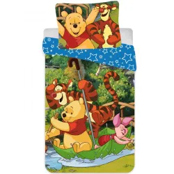 Set biancheria da letto per bambini Disney Winnie the Pooh Rafting 90x140 cm, 40x55 cm
