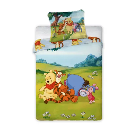 Disney Winnie the Pooh Sunny Meadow per bambini, set biancheria da letto per bambini 100x135 cm, 40x60 cm