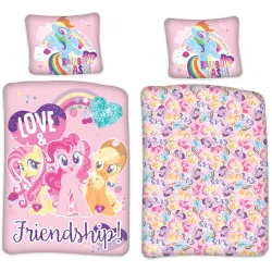Set biancheria da letto per bambini My Little Pony Amicizia 100x135 cm, 40x60 cm