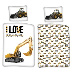 Set biancheria da letto per bambini da costruzione 100x135 cm, 40x60 cm