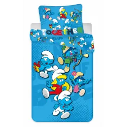 Set biancheria da letto per bambini I Puffi Insieme 100x135 cm, 40x60 cm
