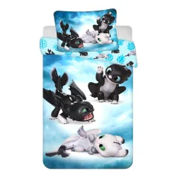 Set biancheria da letto per bambini How To Train Your Dragon Babies 100x135 cm, 40x60 cm