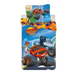 Set biancheria da letto per bambini Blaze Race 100x135 cm, 40x60 cm