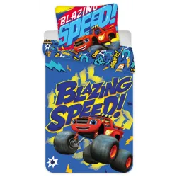 Set biancheria da letto per bambini Blaze Speed ​​100x140 cm, 40x45 cm