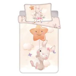 Biancheria da letto per bambini Bunny Star 100x135 cm, 40x60 cm
