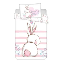 Set biancheria da letto per bambini Rabbit Sweet 100x135 cm, 40x60 cm