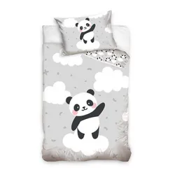 Set biancheria da letto per bambini Panda Cloud 100x135 cm, 40x60 cm