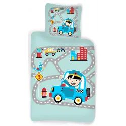 Set biancheria da letto per bambini della Polizia 100x140 cm, 40x45 cm