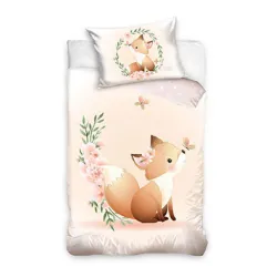 Set biancheria da letto per bambini Fox 90x120 cm, 40x60 cm