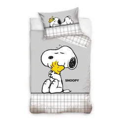 Set biancheria da letto per bambini Snoopy & Woodstock 100x135 cm, 40x60 cm
