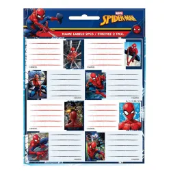 Confezione da 16 etichette per quaderni da muro Spiderman