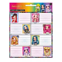 Etichetta per quaderno Rainbow High School 16 pz
