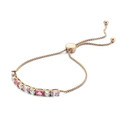 Bracciale con pietre colorate color oro rosa Victoria