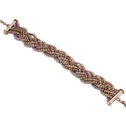 Bracciale in oro rosa con perline Victoria Pink