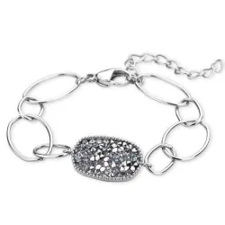 Bracciale Victoria Pietra Colorata color Argento