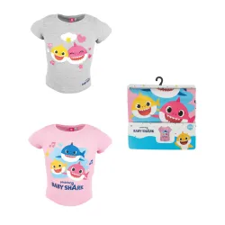 T-shirt corta da bambino Baby Shark Fun, altezza 92-116 cm