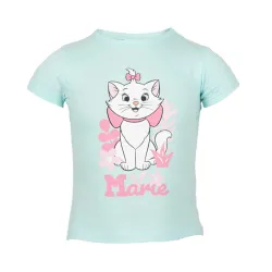 Maglietta corta per bambini Disney Marie Flower cat, altezza 92-128 cm