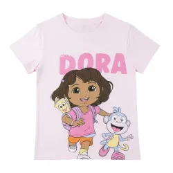 Maglietta corta per bambini Dora l'esploratrice Let's Go, top 3 - 6 anni / 98 - 116 cm