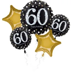 Happy Birthday Happy Birthday 60 Palloncini Foil Set da 5 pezzi