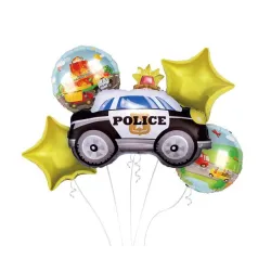 Set di 5 palloncini foil Police Beep