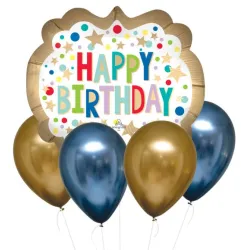 Set di 5 palloncini foil satinati di lusso