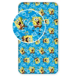 Lenzuolo con angoli SpongeBob blu 90x200 cm